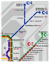 Cercanias map